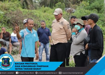 Wabup Hairan Tinjau Kondisi Jembatan di Desa Lubuk Bernai