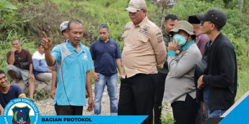 Wabup Hairan Tinjau Kondisi Jembatan di Desa Lubuk Bernai