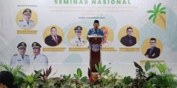Bupati Tanjab Barat Buka Seminar Revitalisasi Kejayaan Kelapa Dalam