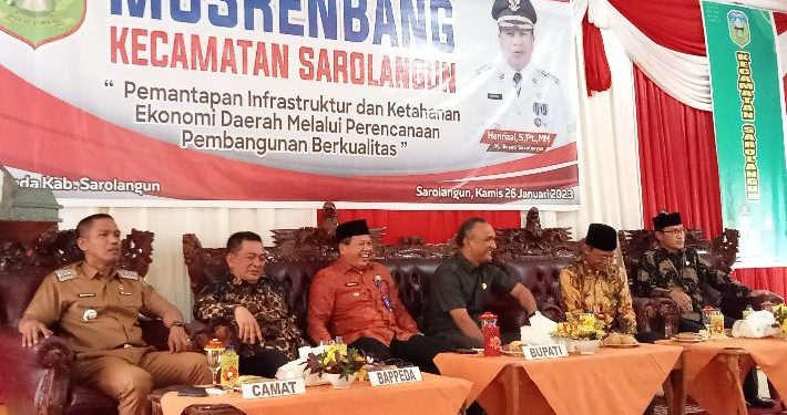 Pj Bupati Sarolangun Buka Musrenbang Kecamatan Sarolangun