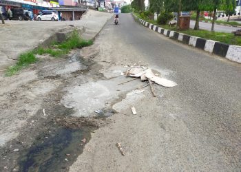 Pengendara Bermotor Bersyukur Keluhan Jalan Yang Berubang di Jalur Tiga Lintas Sumatera Merangin Sudah Ditangani