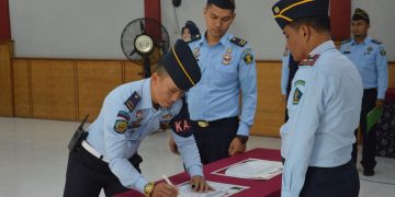 Lapas Narkotika Muara Sabak melaksanakan Pencanangan Zona Integritas (ZI) dan Penandatanganan Komitmen Bersama Mempertahankan WBK Menuju WBBM