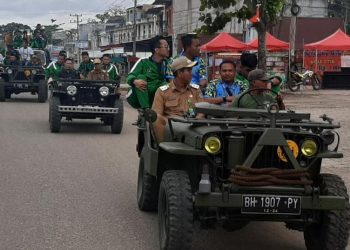 Wabup Merangin Ikut Arak Pemain Merangin FC Keliling Kota Bangko