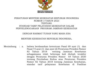 Besaran Tarif Pelayanan Kesehatan Disesuaikan, Ini Standar Tarif Baru Pelayanan JKN