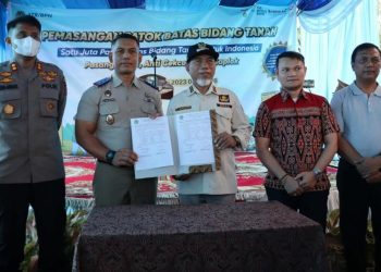 Bupati H.Mashuri Bersama BPN Merangin  Luncurkan Gema Batas Pemasangan Patok Anti Cekcok anti Caplok