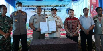 Bupati H.Mashuri Bersama BPN Merangin  Luncurkan Gema Batas Pemasangan Patok Anti Cekcok anti Caplok