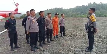 Persiapkan Evakuasi Lanjutan Kapolda Jambi, Kapolres Merangin  Apel Bersama Tim SAR