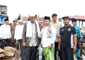 Bupati Tanjab Barat Dampingi Gubernur Jambi Tinjau Lokasi Kebakaran