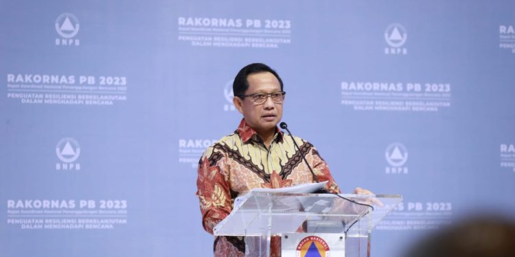 Mendagri Jelaskan Pentingnya Pelayanan Informasi Rawan Bencana di Rakornas 2023 
