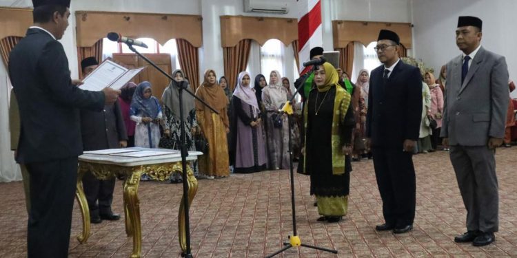 Wabup Merangin Lantik Tiga Pejabat Tinggi Pratama Hasil Lelang 2022