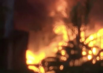Rumah Bedeng Semi Permanen Milik Warga RT 03 Lingkungan Simpang Harapan Bangko Hangus Terbakar