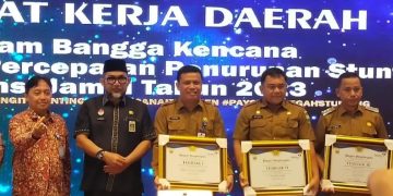 Pemkab Tanjab Barat Raih Penghargaan Penurunan Prevalensi Stunting Terbaik