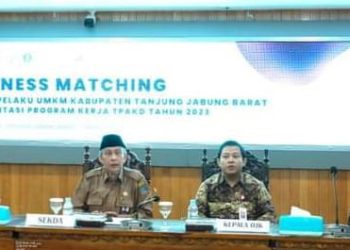 Sekda Tanjab Barat Buka Secara Resmi Busisiness Matching Kepada Pelaku UMKM