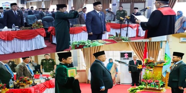 Yoshadi Jadi Pimpinan, Ketua DPRD H Fajran Lantik Adharionto PAW Satmarlendan