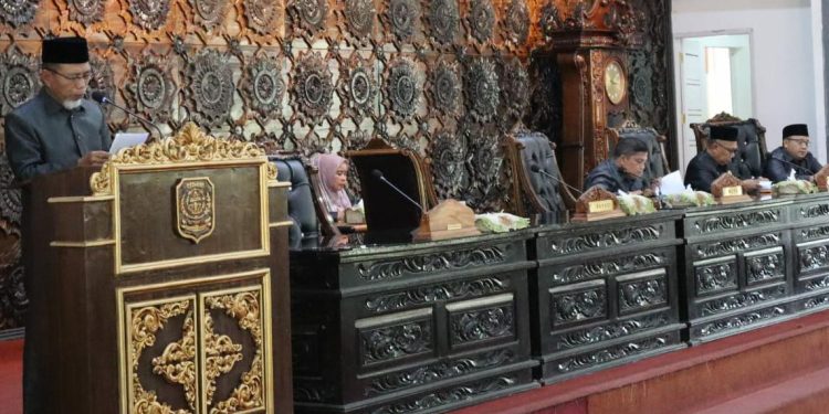 DPRD Merangin Gelar Rapat Paripurna Dengarkan Penyampaian LKPJ Bupati Tahun 2022