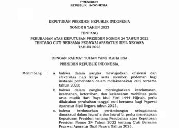 Presiden Teken Aturan Perubahan Cuti Bersama ASN Tahun 2023