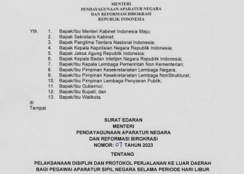Menteri PAN RB Terbitkan Surat Edaran, ASN Dilarang Gunakan Mobil Dinas untuk Mudik dan Terima Parsel Lebaran 