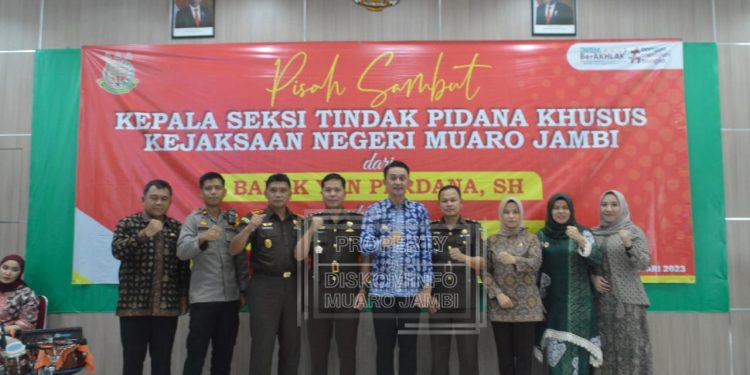 Pj Bupati Bachyuni Hadiri Pisah Sambut Kepala Seksi Tindak Pidana Kejaksaan Negeri Muaro Jambi