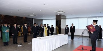 Plt.Menteri Kominfo Mahfud MD Lantik 4 Pejabat Tinggi Madya