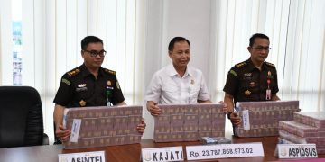 Kejati Jambi Sita Aset PT.SNP Berupa Uang Rp23,78 Milyar Pidana Korupsi Gagal Bayar pada Bank Jambi