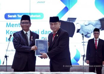 Sertijab Jabatan Menkominfo, Mahfud MD : Kominfo Kantor Raksasa