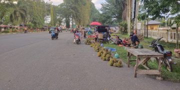 Pedagang Durian Mulai Menjamur di Kabupaten Merangin, Pembeli Semakin Banyak 
