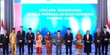Pj Bupati Bachyuni Hadiri Pengukuhan Kepala Perwakilan Bank Indonesia Provinsi Jambi