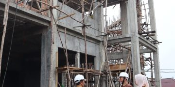 Bupati Merangin Pantau Pembangunan Kantor Arsip dan Perpustakaan Yang Baru 