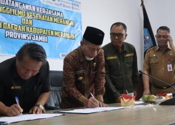 Bupati H Mashuri Tandatangani MoU dengan STIKes Merangin