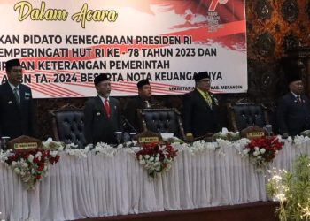Bupati H.Mashuri  Ikuti Rapat Paripurna di DPRD Merangin Dengarkan Pidato Kenegaraan Presiden RI 