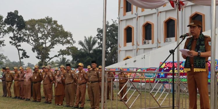 Pimpin Apel Kedisplinan ASN, Pj Bupati Merangin Mukti Sa’id Minta Berikan Pelayanan Prima ke Masyarakat 