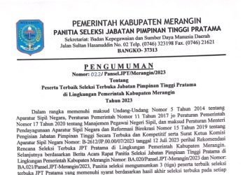 Ini Nama-Nama 21 Peserta Terbaik dari 7 Formasi Seleksi Akhir JPT Essellon II di Kabupaten Merangin Tahun 2023 