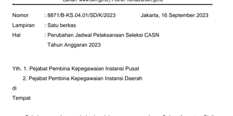 Pendaftaran CPNS dan PPPK diundur, Ini Jadwal Barunya