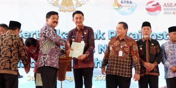 Pj Bupati Bachyuni Deliansyah Sambut Kunker Menteri ATR/BPN Ke Provinsi Jambi