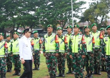 Pj Bupati Merangin Pimpin Apel Siaga Kesiapan  Pengamanan Pemilu 2024