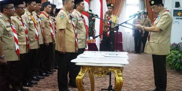 Pengurus Mabicab, Kwarcab dan DKC Pramuka Merangin Masa Bakti 2023-2028 dilantik