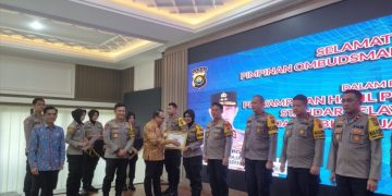 Ombudsman RI Serahkan Hasil Penilaian Pelayanan Publik ke Kepolisian se-Provinsi Jambi