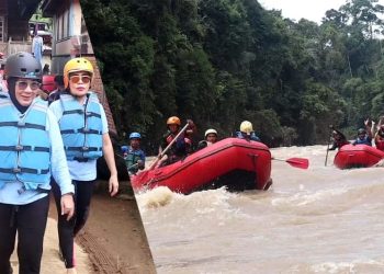 Plt Kajati Jambi Puas Arung Jeram di Kawasan Geopark Kabupaten Merangin
