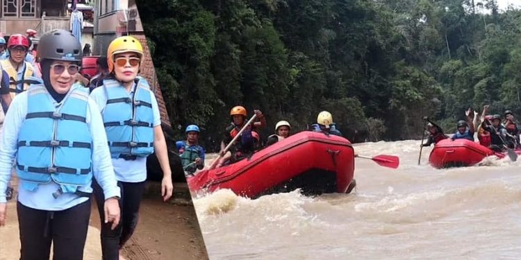 Plt Kajati Jambi Puas Arung Jeram di Kawasan Geopark Kabupaten Merangin