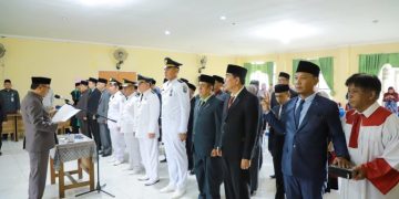 Pemkab Tanjab Barat Melalui BKPSDM Laksanakan Pelantikan dan Sumpah Jabatan 36 Pejabat Manajerial