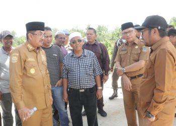 Bupati Tanjab Barat Anwar Sadat Tinjau TPU Desa Sialang