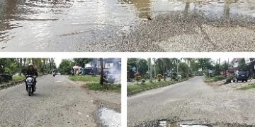 Lama Tidak ada Perbaikan, Pengendara Keluhkan Genangan Air dan Jalan Rusak di dalam Kota Bangko Kabupaten Merangin