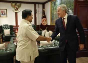Menhan Prabowo Terima Kunjungan Mantan PM Inggris Raya Tony Blair, Diskusi Isu Global