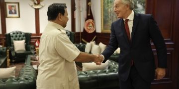 Menhan Prabowo Terima Kunjungan Mantan PM Inggris Raya Tony Blair, Diskusi Isu Global
