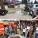 Cari Saluran Sumbatan Air Yang Rendam Jalan Tiga Jalur di Depan Pertokoan Merangin, Alat Berat diturunkan