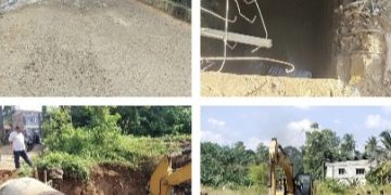 Sumbatan Saluran Air Yang Rendam Jalan di Depan Pertokoan Merangin ditemukan, Jalan Tiga Jalur Kembali Kering 