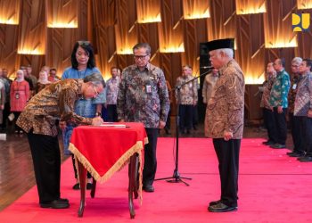 Menteri PUPR  Lantik 5 Pejabat Pimpinan Tinggi Madya dan 2 Pejabat Fungsional Ahli Utama, Ini Nama-Namanya