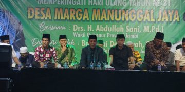 Pj Bupati Muaro Jambi Hadiri Acara Ulang Tahun Desa Marga Manunggal Jaya