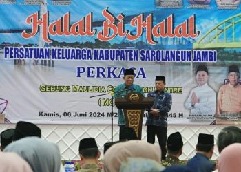Gubernur Jambi H Al Haris Bersama Wagub H Abdullah Sani Hadiri Halal BI Halal bersama PERKASA