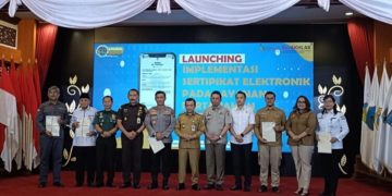 Al Haris Launching Implementasi Sertifikat Elektronik pada 4 Kantor Layanan Pertanahan Daerah
